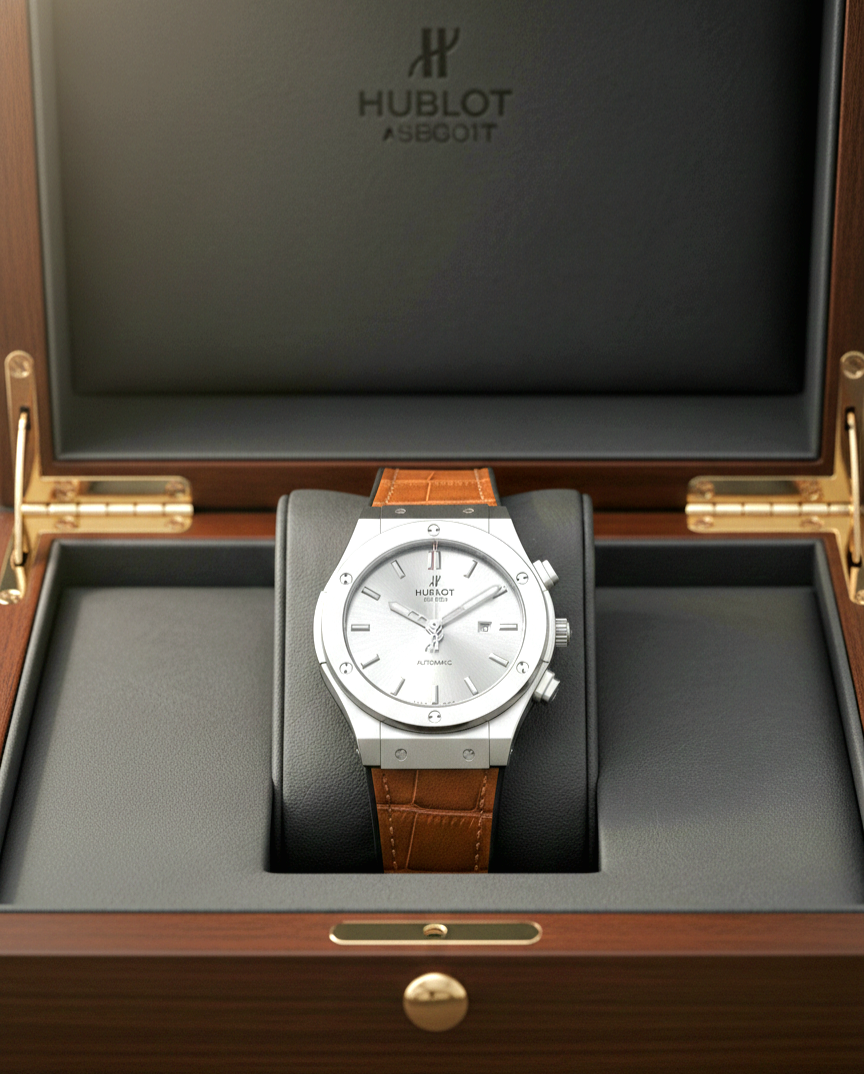 Hublot Automatic Watch with Rubber Strap