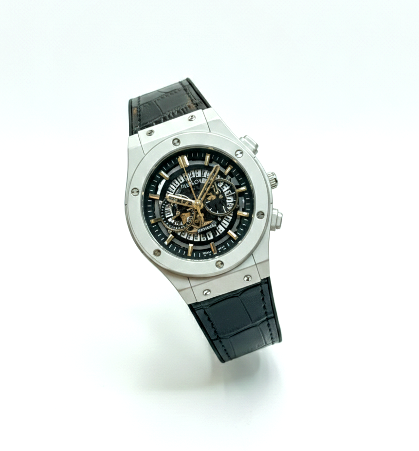Hublot Men’s Automatic Skeleton Dial Watch – Rubber Strap