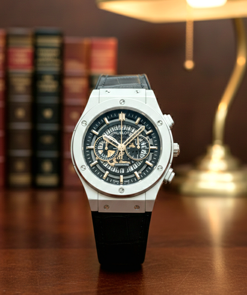 Hublot Men’s Automatic Skeleton Dial Watch – Rubber Strap